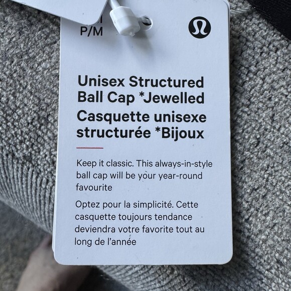 lululemon black Structured Ball Cap Jewelled Size S/M crystals bedazzled hat NWT main image 8